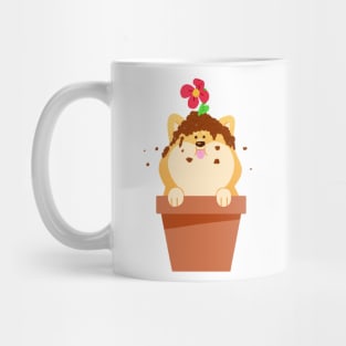 Flower Pot Shiba Mug